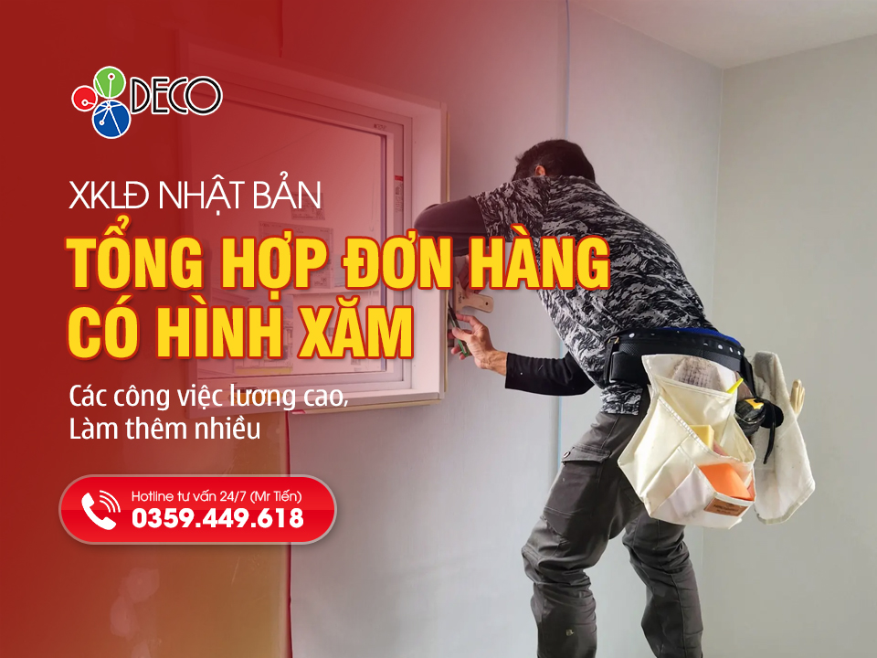Tổng Hợp Các Đơn Hàng Đi Nhật Nhận Hình Xăm Lương Cao Và Uy Tín Nhất