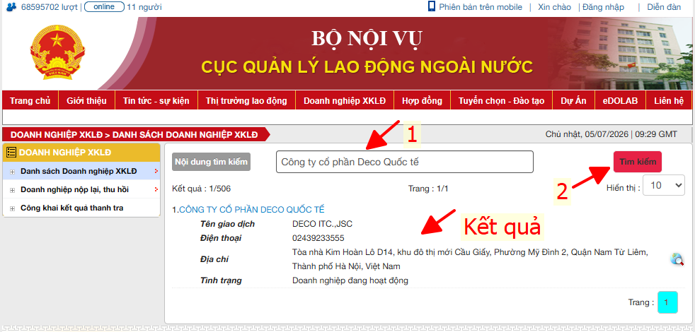 Hướng dẫn tra cứu giấy phép hoạt động của DECO trực tuyến chính xác nhất