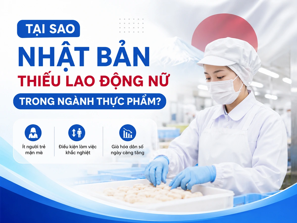 Tại sao Nhật Bản thiếu lao động nữ trong ngành thực phẩm?