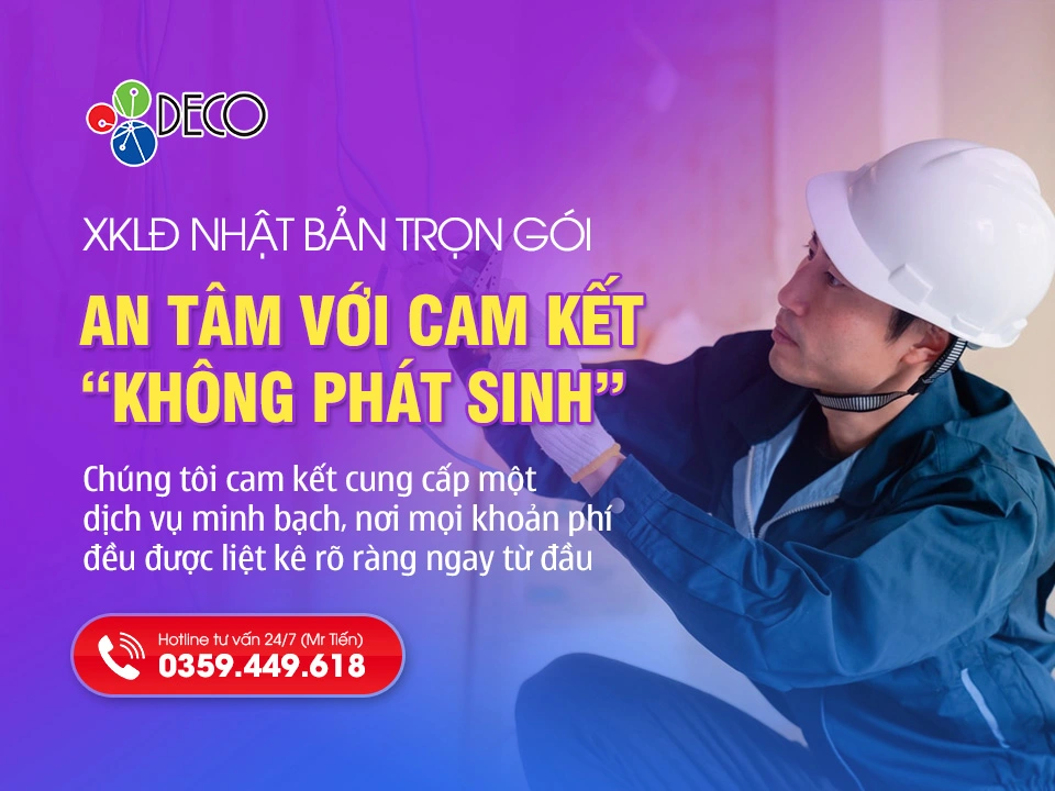 XKLĐ Nhật Bản Trọn Gói 2026 tại DECO: An tâm với cam kết "Không phát sinh"