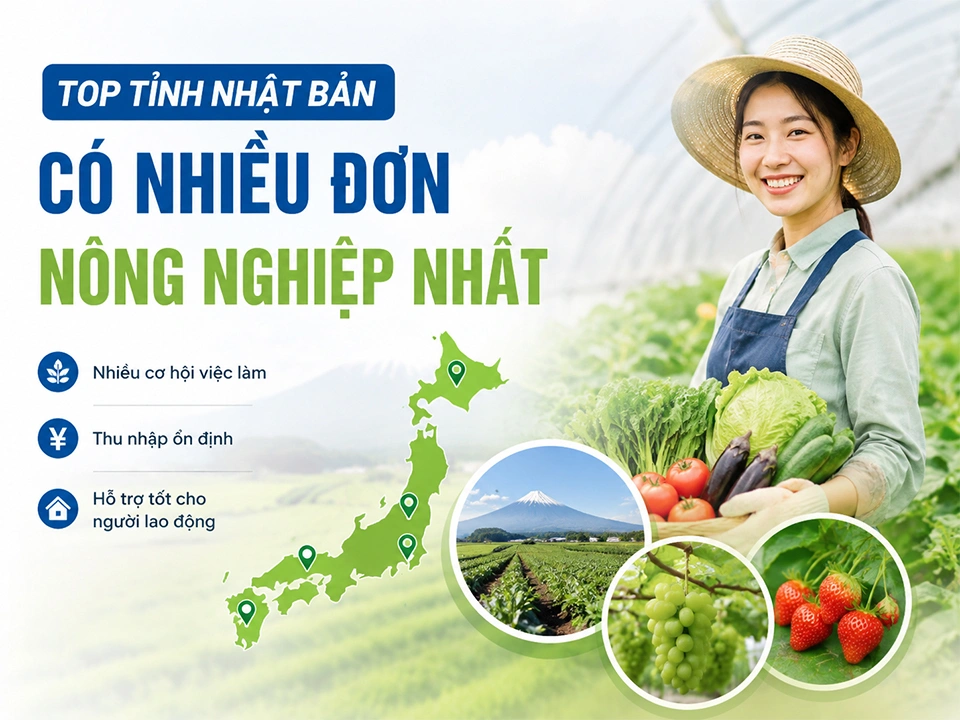 Top tỉnh Nhật Bản có nhiều đơn nông nghiệp nhất