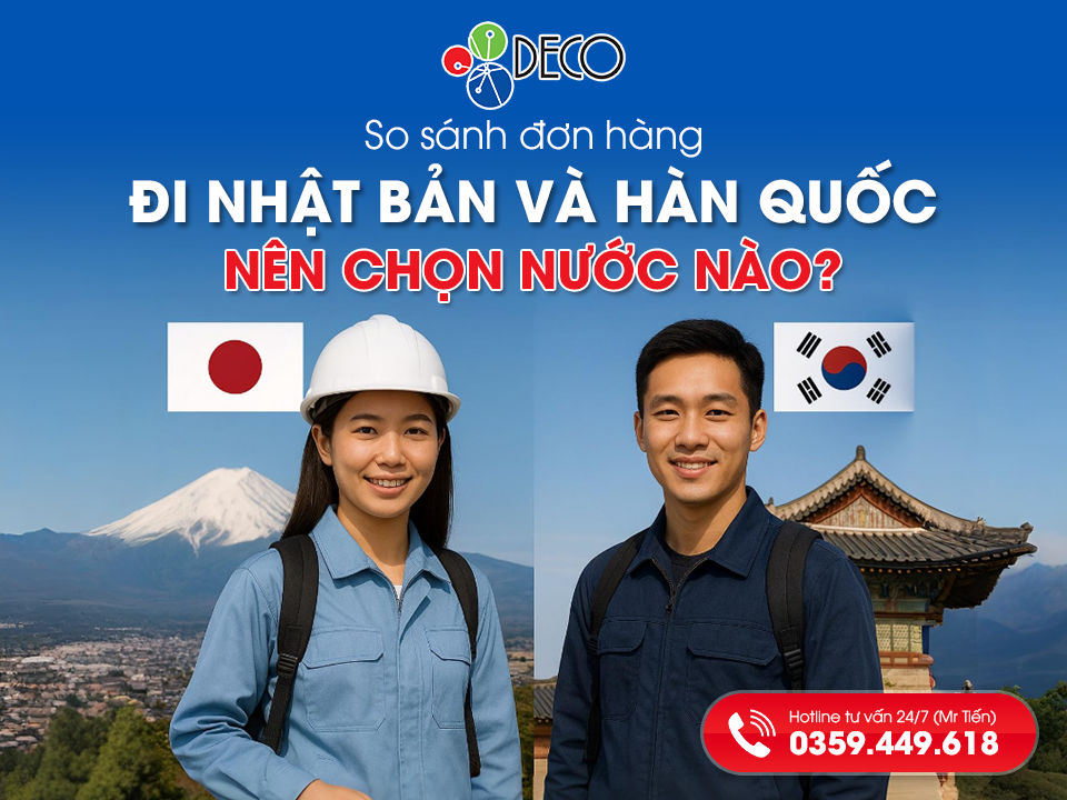 So sánh đơn hàng đi Nhật và Hàn Quốc – Nên chọn nước nào?