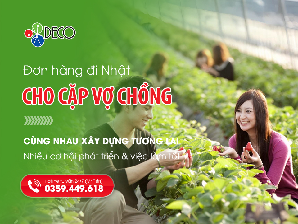 Đơn hàng đi Nhật cho cặp vợ chồng – Làm việc và xây dựng tương lai cùng nhau
