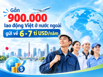 Gần 900.000 lao động Việt ở nước ngoài, mỗi năm gửi về 6–7 tỷ USD