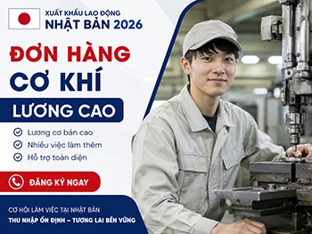 Đơn Hàng Cơ Khí Nhật Bản Lương Cao 2026: Lựa Chọn Vàng Đổi Đời Cho Lao Động Nam