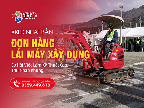 Đơn Hàng Lái Máy Nhật Bản 2026: Lương Cao, Việc Nhàn, Đãi Ngộ VIP