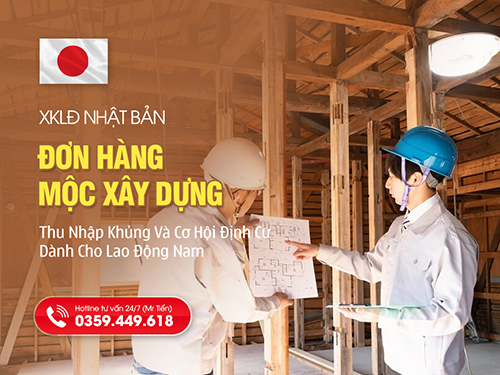 Đơn Hàng Mộc Xây Dựng Nhật Bản 2026: Lương Cao Kỷ Lục, Chế Độ Tốt Nhất