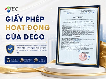 Giấy Phép Hoạt Động Của DECO: Khẳng Định Uy Tín Thương Hiệu Xuất Khẩu Lao Động Nhật Bản Hàng Đầu